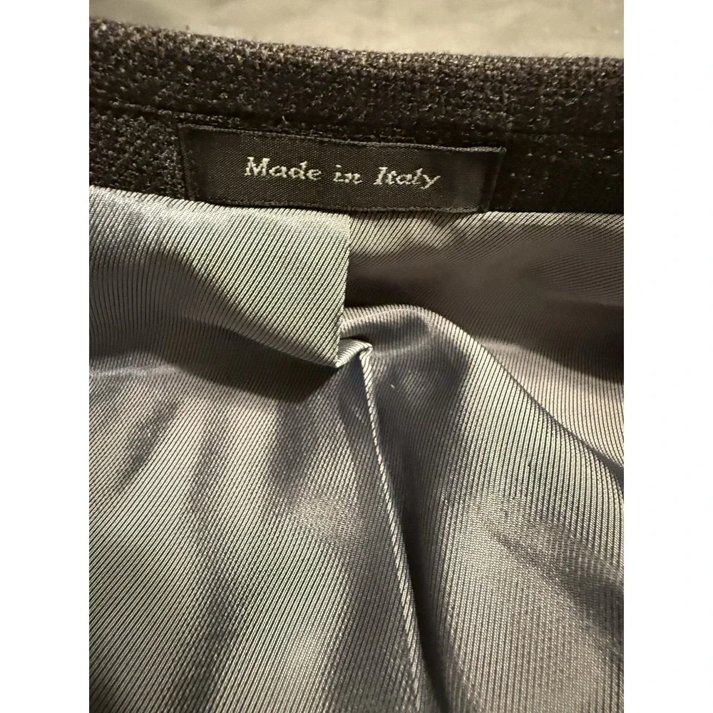 TIGLIO LUXE 48R Lanificio Di Biella Sangria Blazer Gray Pure Wool Textured